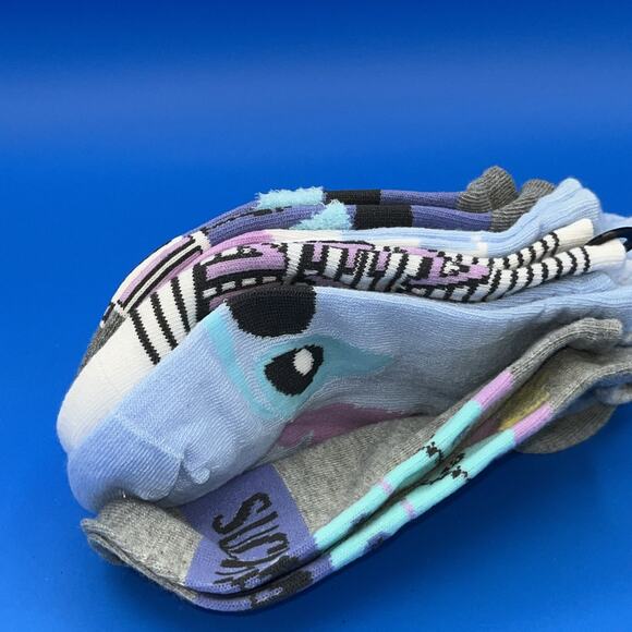 5pk Disney Lilo & Stitch No Show Socks Shoe Size 4-10 NWT - Picture 4 of 7